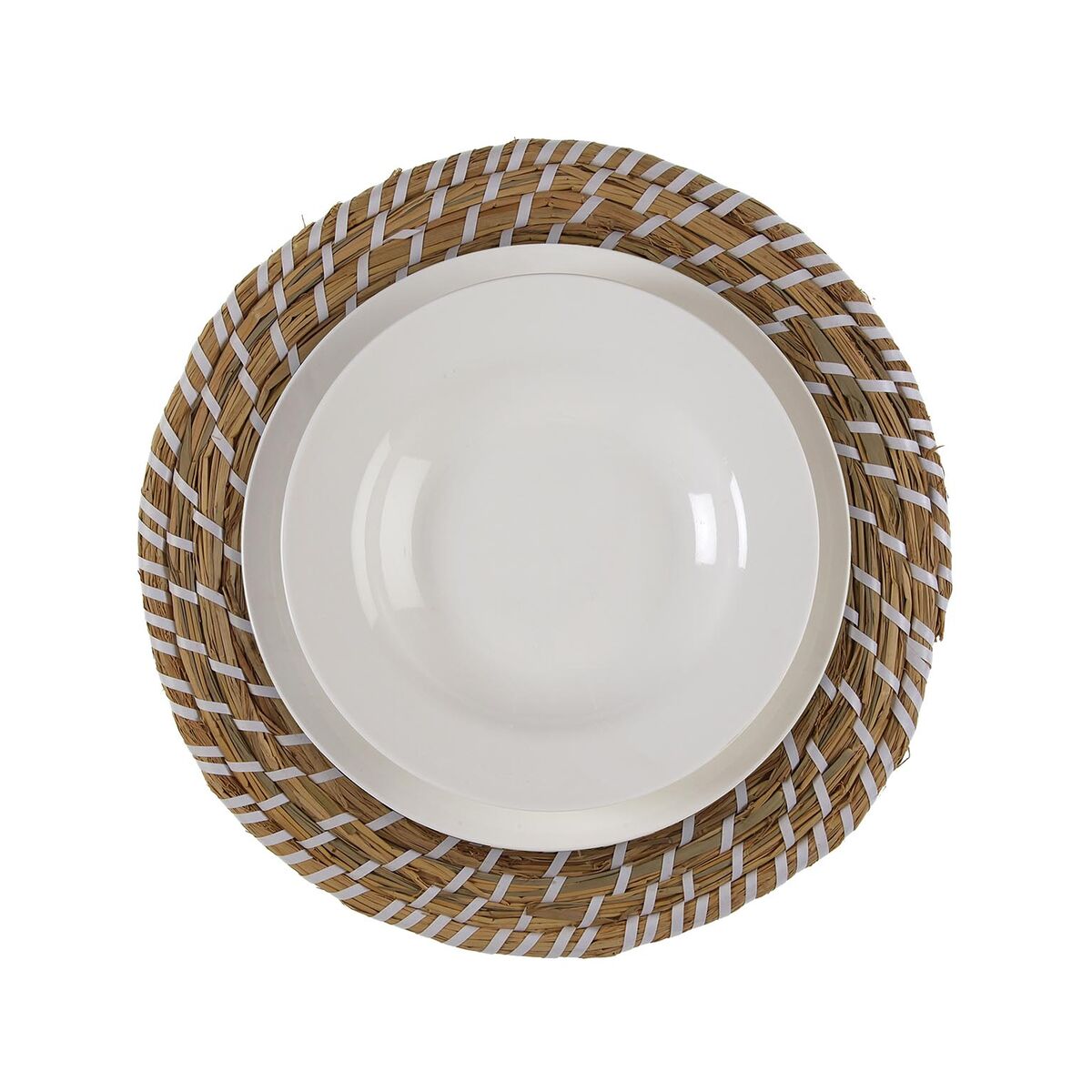 Image secondaire de Dessous de plat Versa Blanc Textile Jacinthe d'eau 38 cm