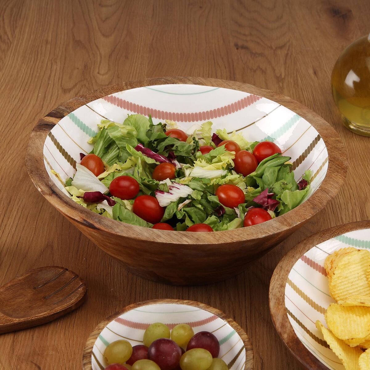 Salad Bowl Versa Flint Mango wood 30 x 10 x 30 cm, view 3