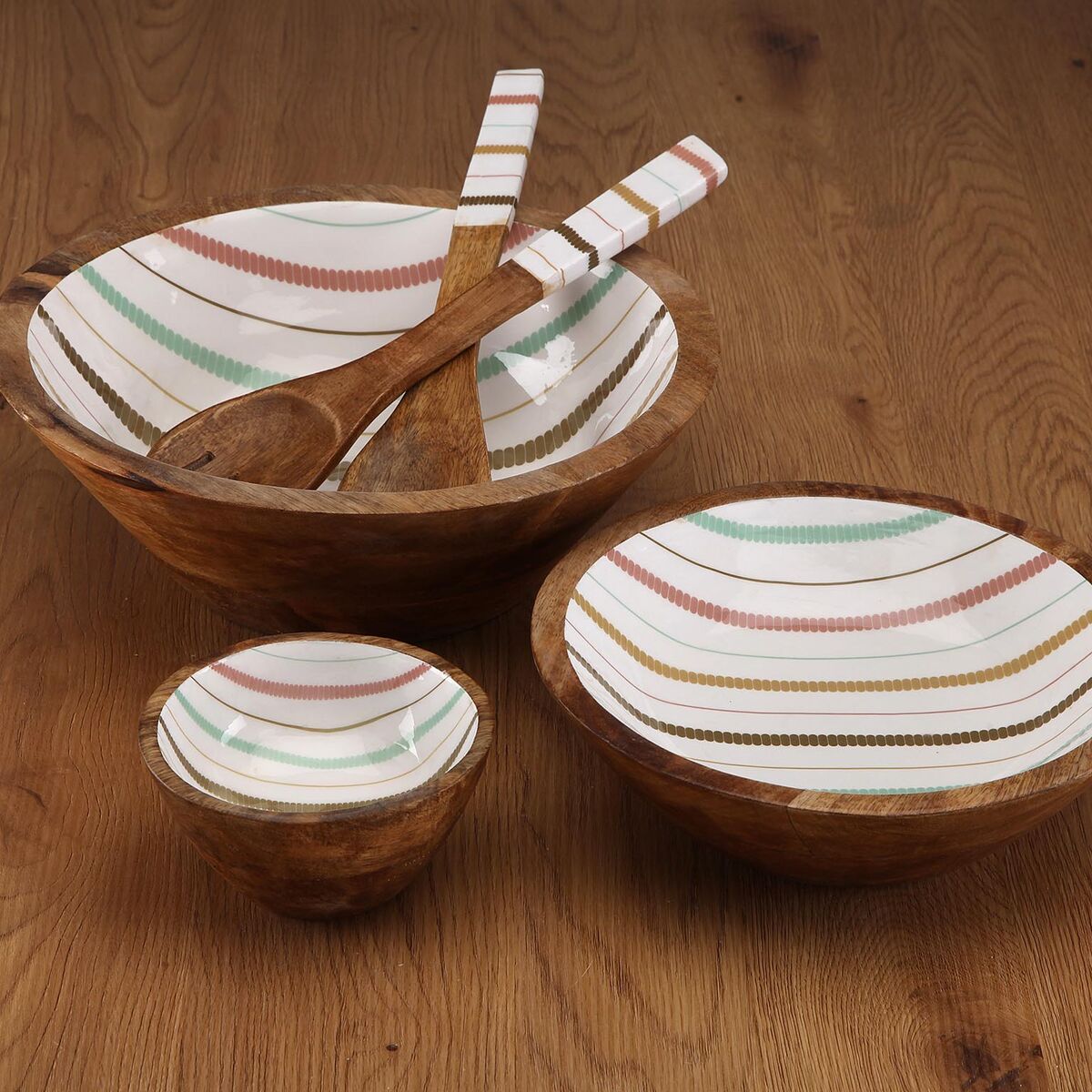 Salad Bowl Versa Flint Mango wood 30 x 10 x 30 cm, view 5