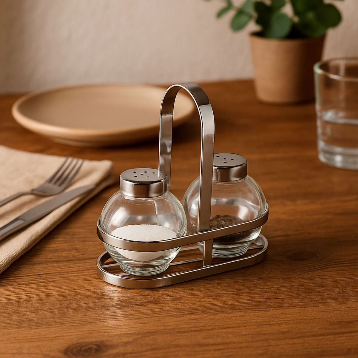 Image secondaire de Salière et Poivrière Versa Argenté Métal Verre