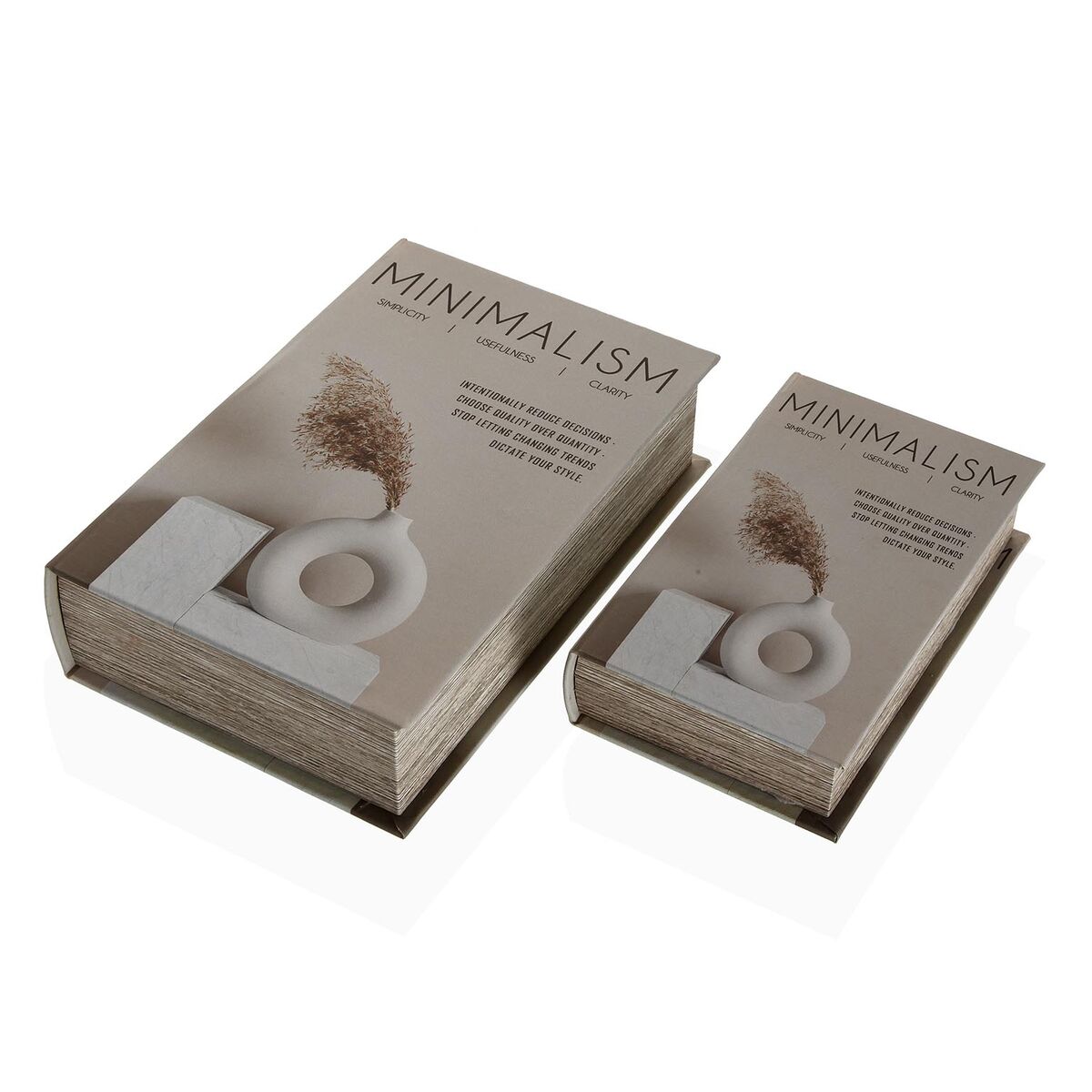 Image secondaire de Boîte Décorative Versa Minimalism Toile Bois MDF Livre
