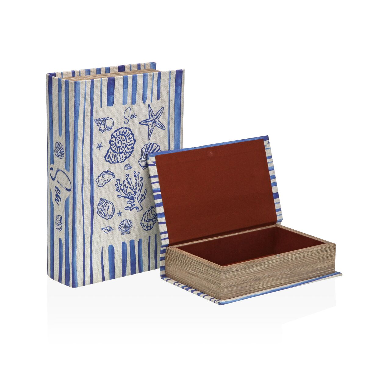 Boîte Décorative Versa Toile Bois MDF Livre