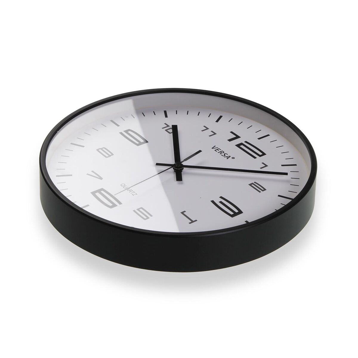 Image secondaire de Horloge Murale Versa Noir Plastique 25 x 25 x 4 cm