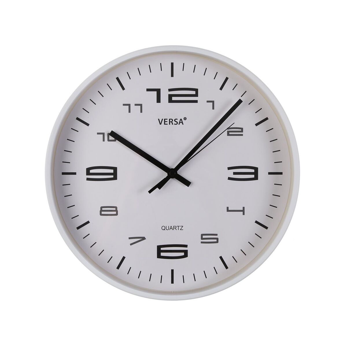 Horloge Murale Versa Blanc Plastique 30 x 30 x 4 cm