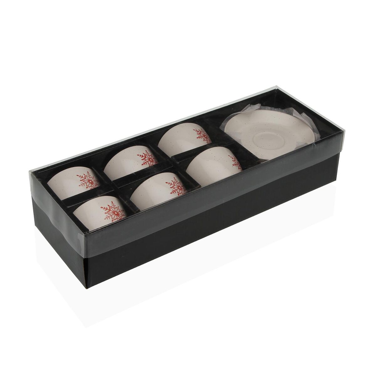 Set of 6 Cups with Plate Versa Yule Stoneware, view 3