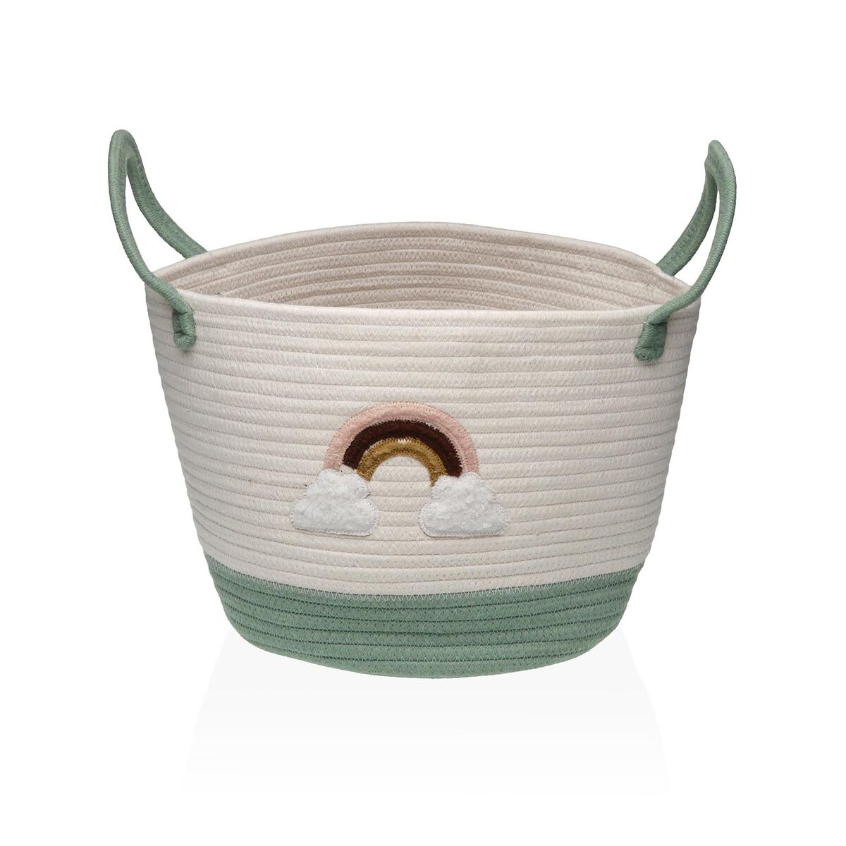 Panier Versa Blanc Vert polypropylène Fibre Arc-en-ciel