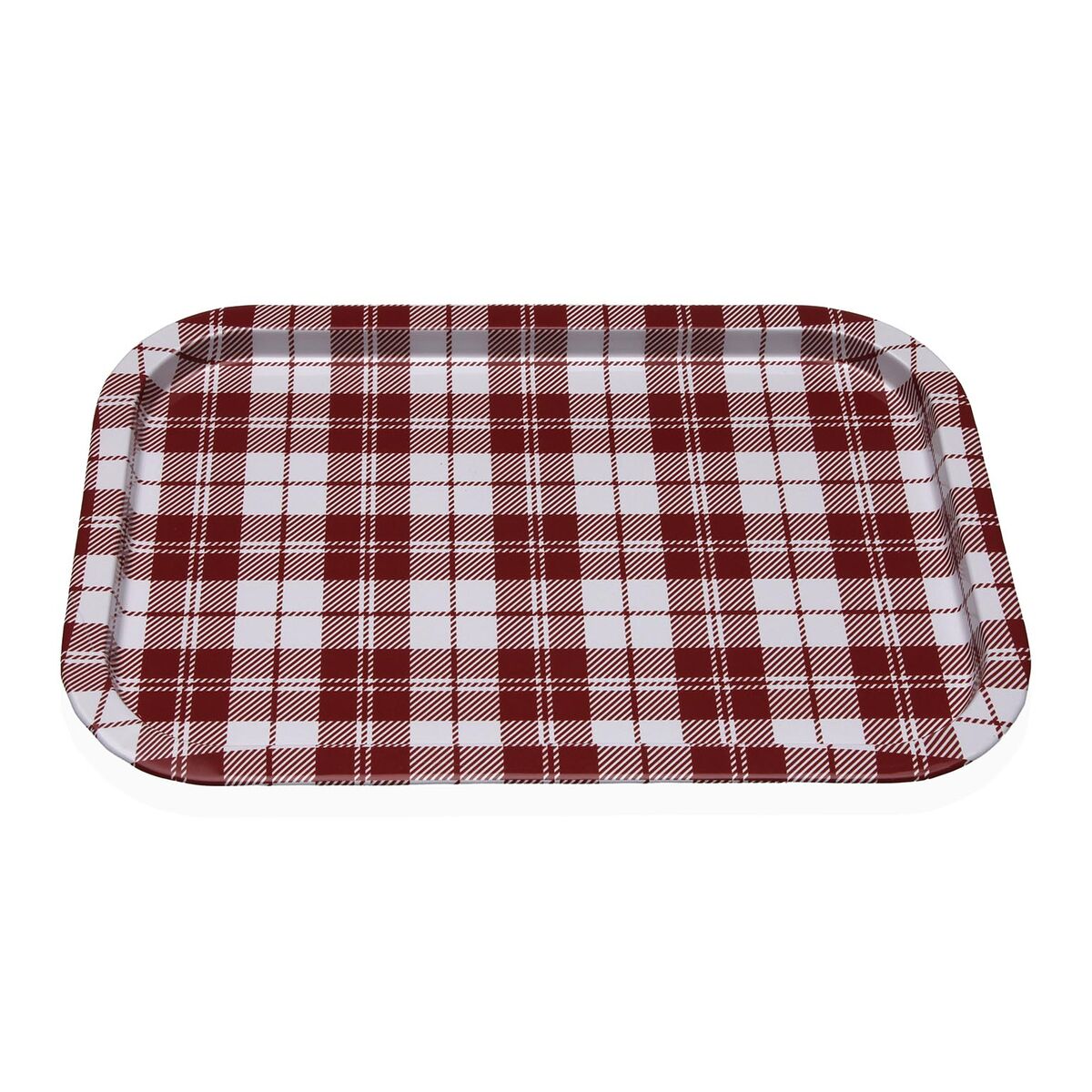 Plateau Versa Vichy Rouge 23 X 1,5 X 34 CM