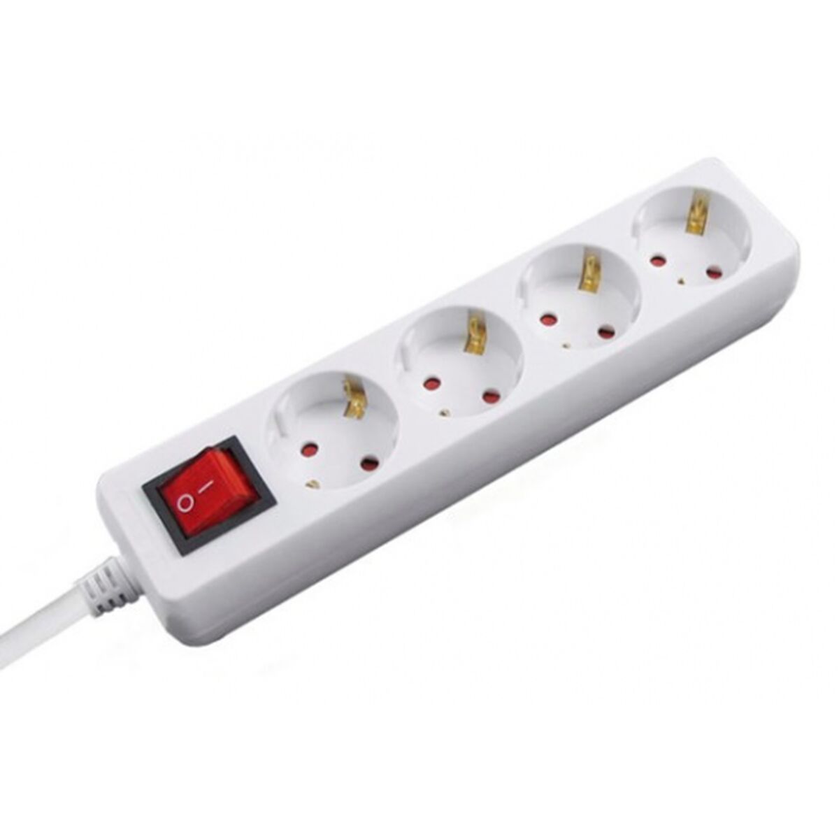 Picture of 4-socket plugboard with power switch Silver Electronics 9634