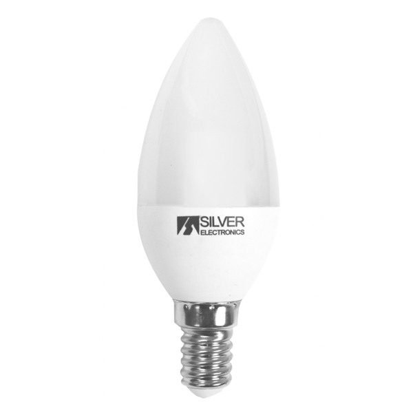 Candle LED Light Bulb Silver Electronics Eco E14 5W 3000K A+ (Warm light)