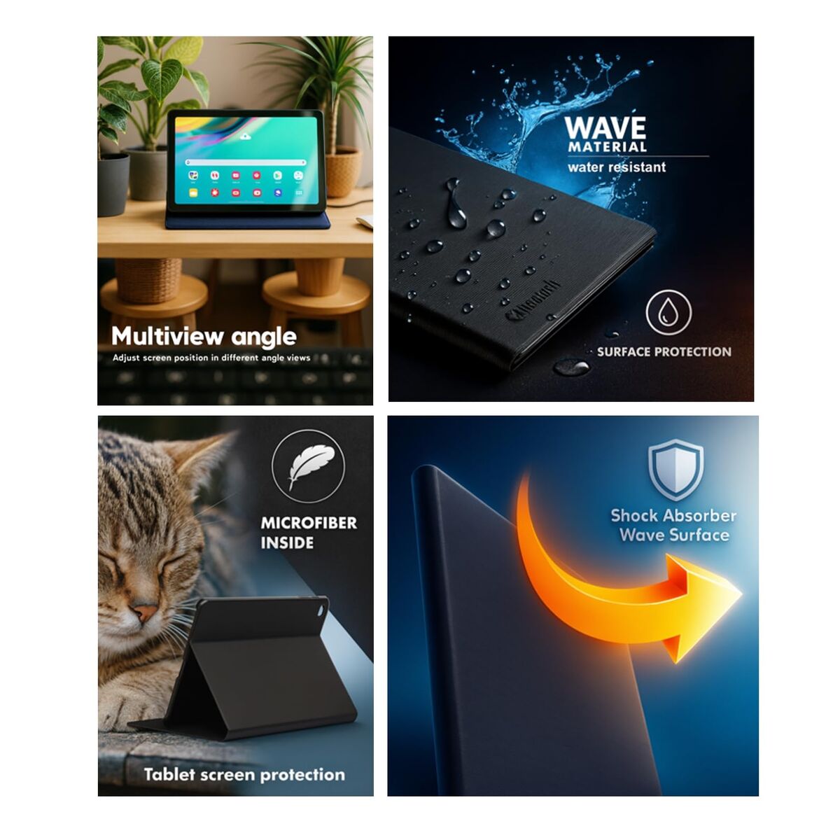 Bild von Tablet cover Silver HT 11201174019 Black