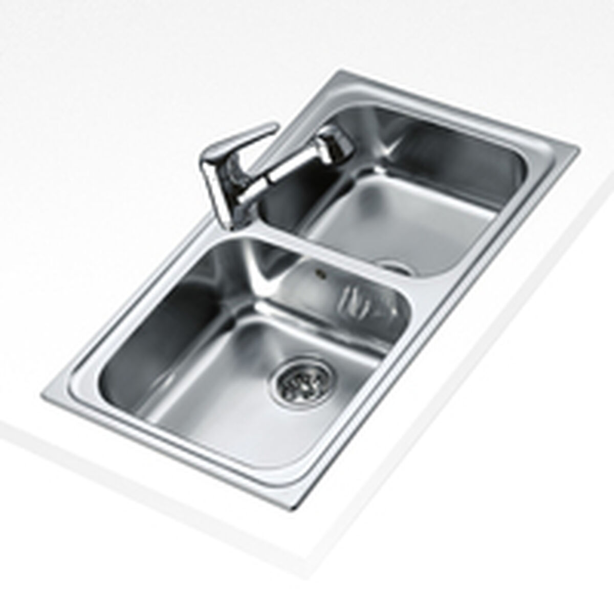 Wastafel met Twee Spoelbakken Teka CLASSIC2C86REV