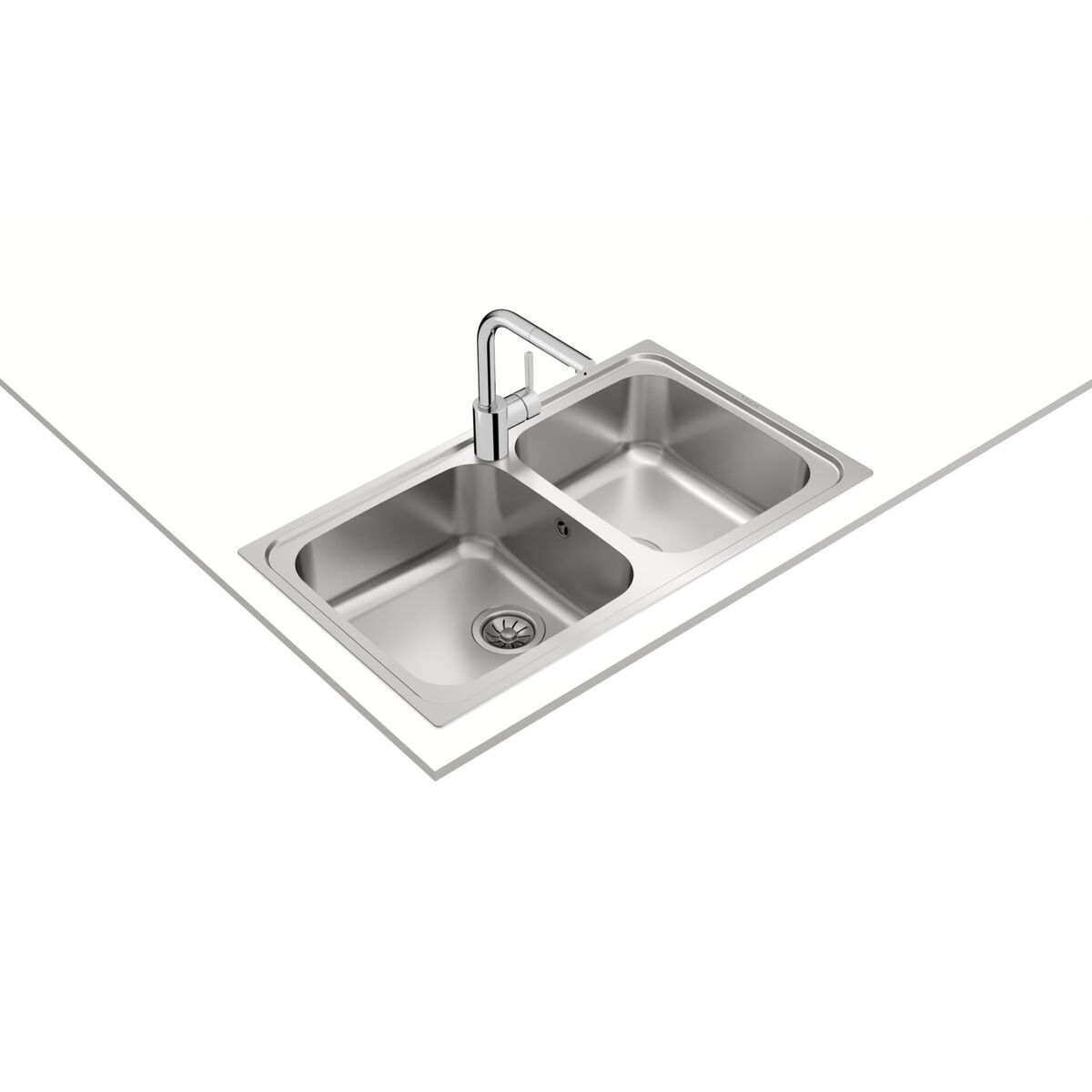Wastafel met Twee Spoelbakken Teka CLASSIC2C86REV