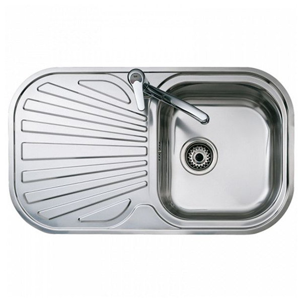 Sink with One Basin and Drainer Teka Reversible Stainless steel