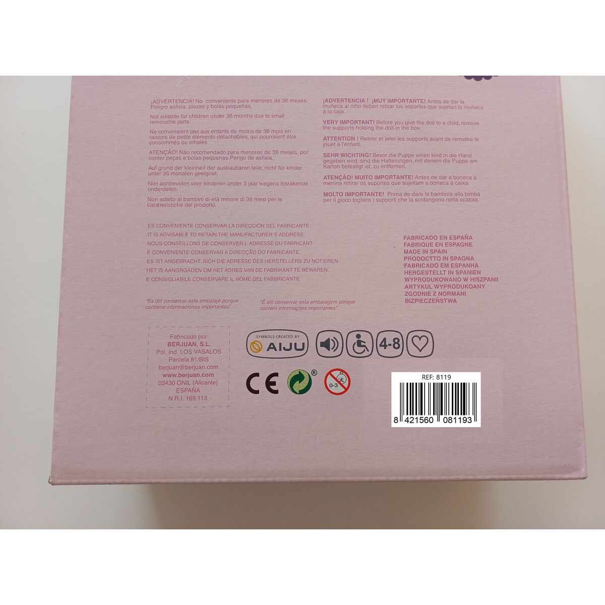 Reborn doll Berjuan 8119-24 45 cm