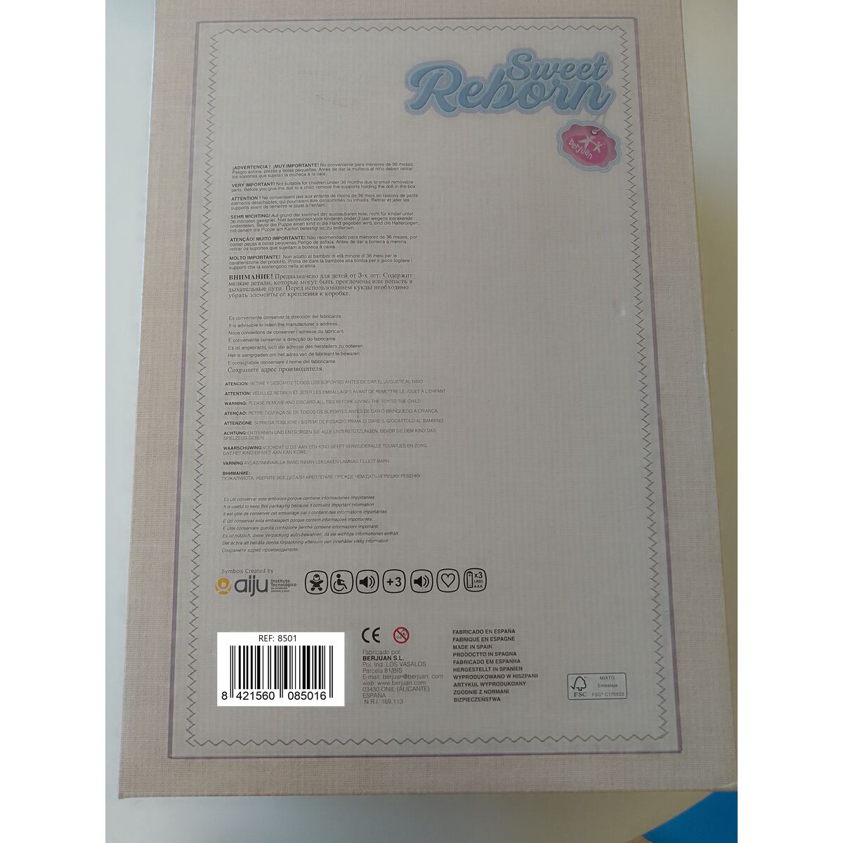 Reborn doll Berjuan 8501-24 50 cm