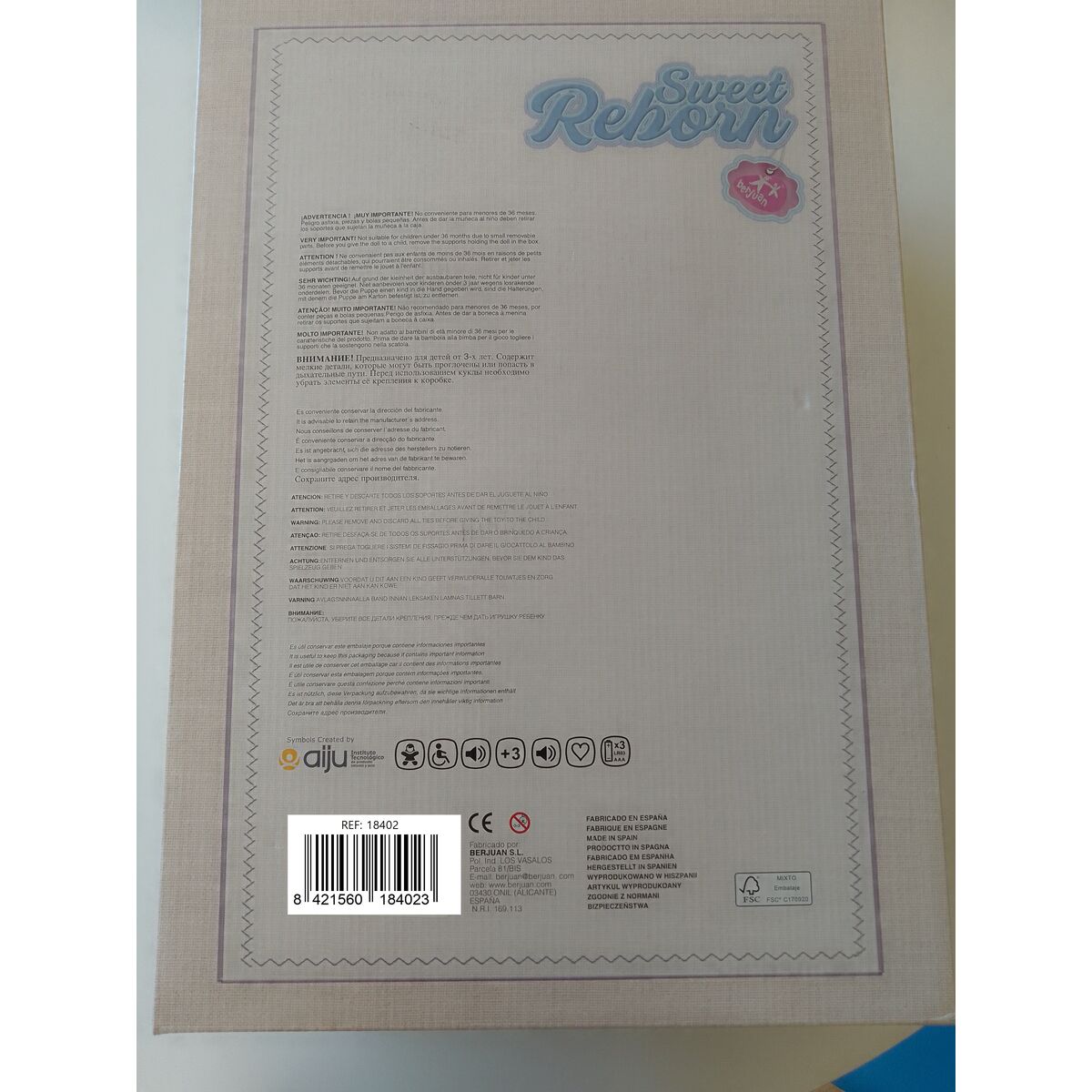 Reborn doll Berjuan 18402-24 50 cm