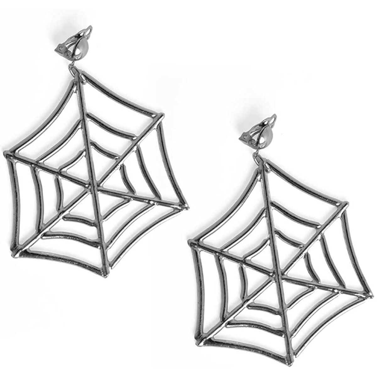 Earrings Silver Cobweb