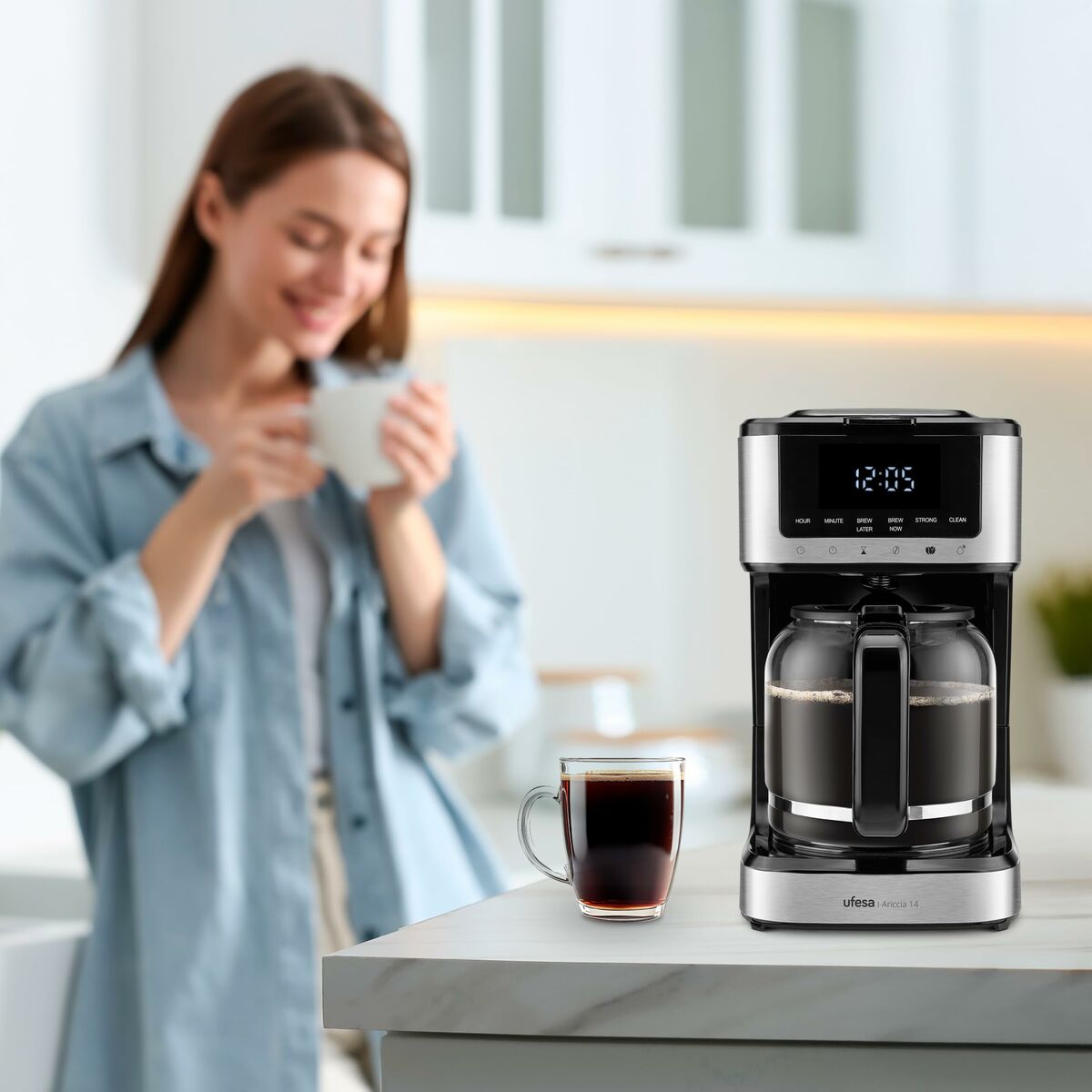 Drip Koffiemachine UFESA 71606101 Zwart