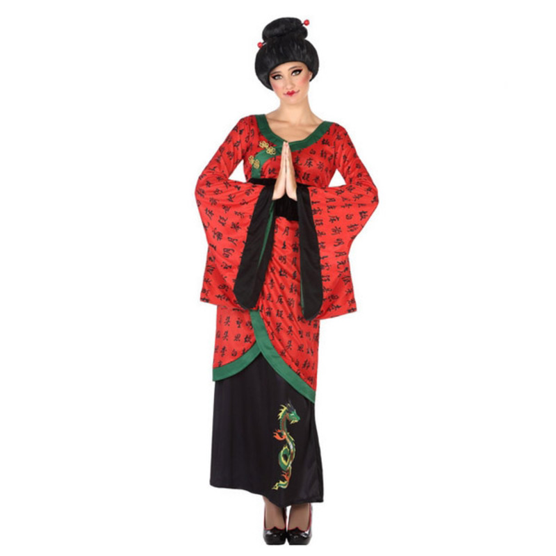 Kostume til voksne Rød (1 pc) Kineser pige