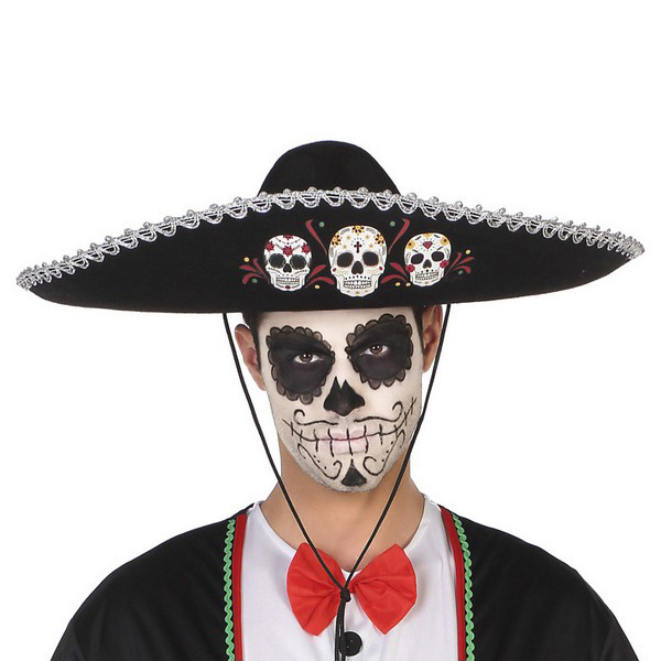 Chapeau Halloween Mexicain Noir 117750