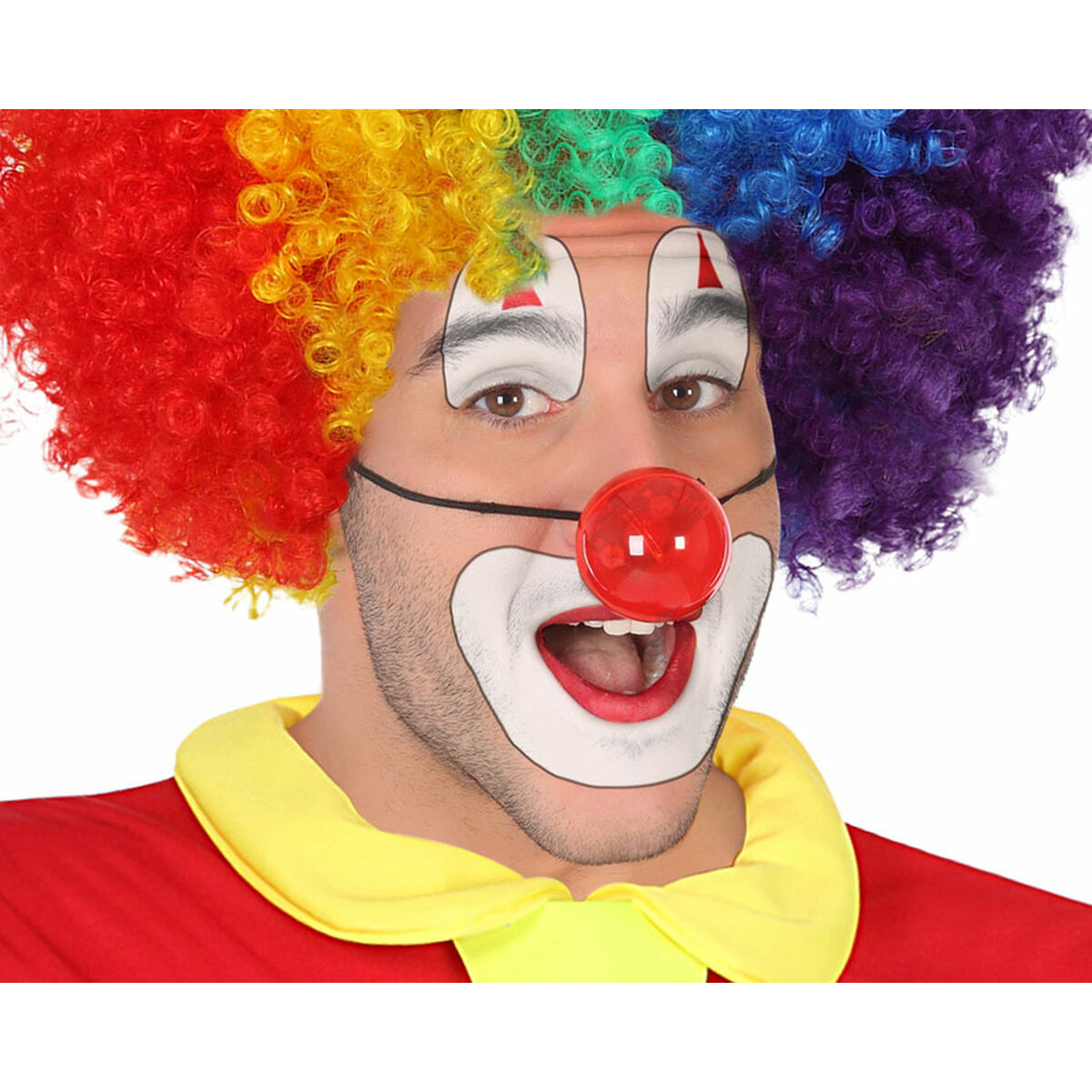Набор клоуна. Клоун. Красный нос клоуна. Нос клоуна. Носик клоуна.