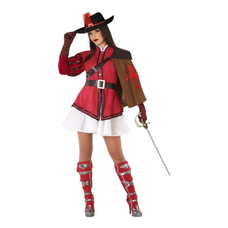 Costume for Adults 113787 Female Musketeer Red (3 pcs)