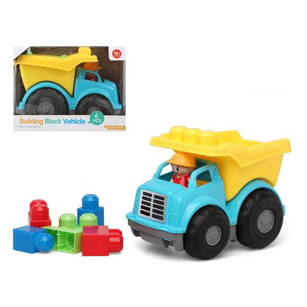 Lorry with Building Blocks 114607 Blue Yellow (6 Pcs)