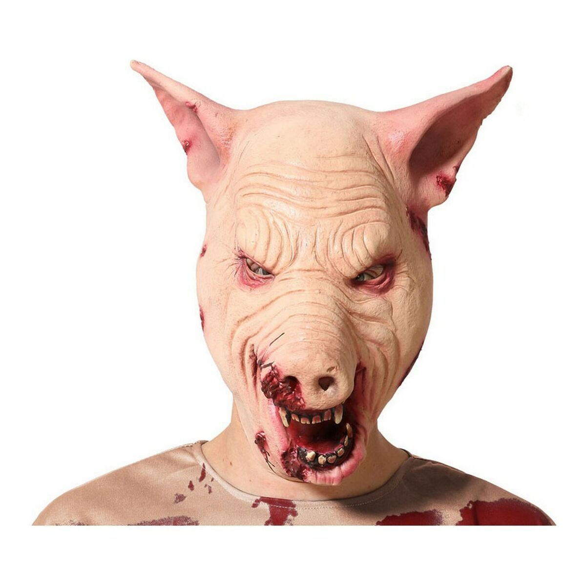 Masque Halloween Cochon Rose