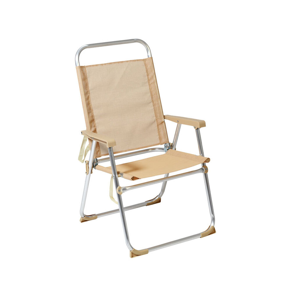 Beach Chair Beige Aluminium 22 mm (52 x 56 x 92 cm)