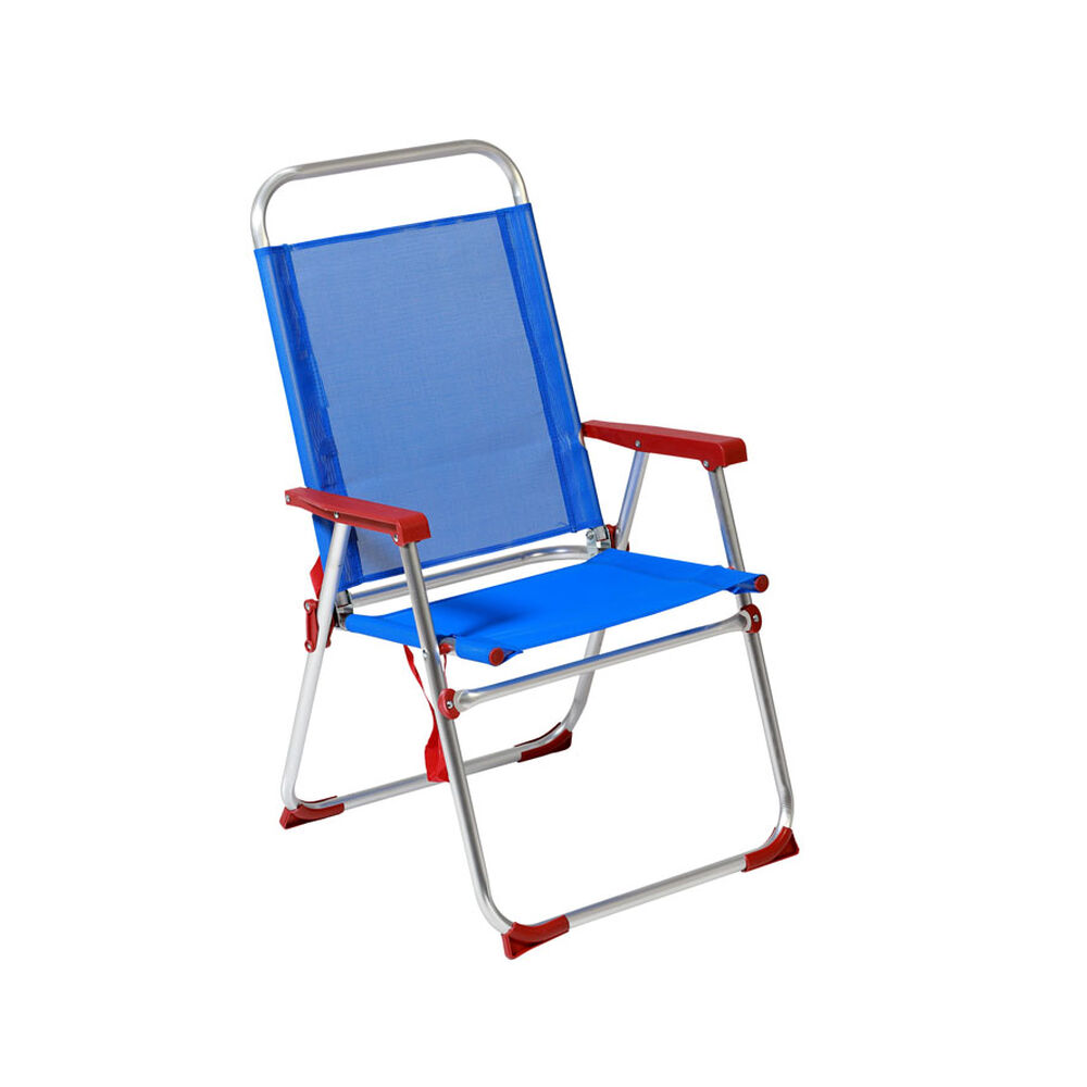 Beach Chair Red Blue Aluminium 22 mm (52 x 56 x 92 cm)