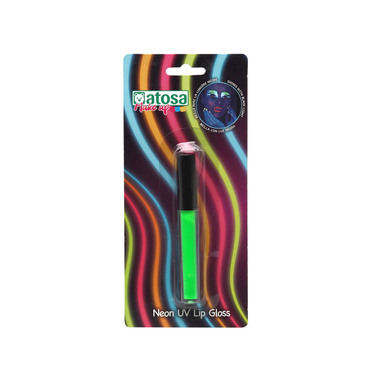 Maquillaje Glow In The Dark Pintalabios Verde Multicolor