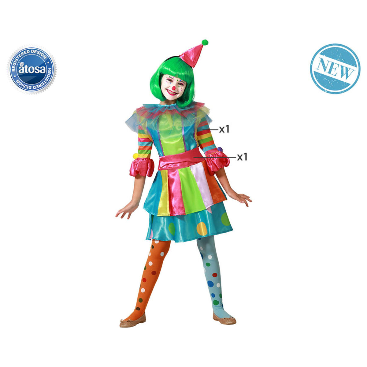 Image secondaire de Déguisement pour Enfants Femme Clown