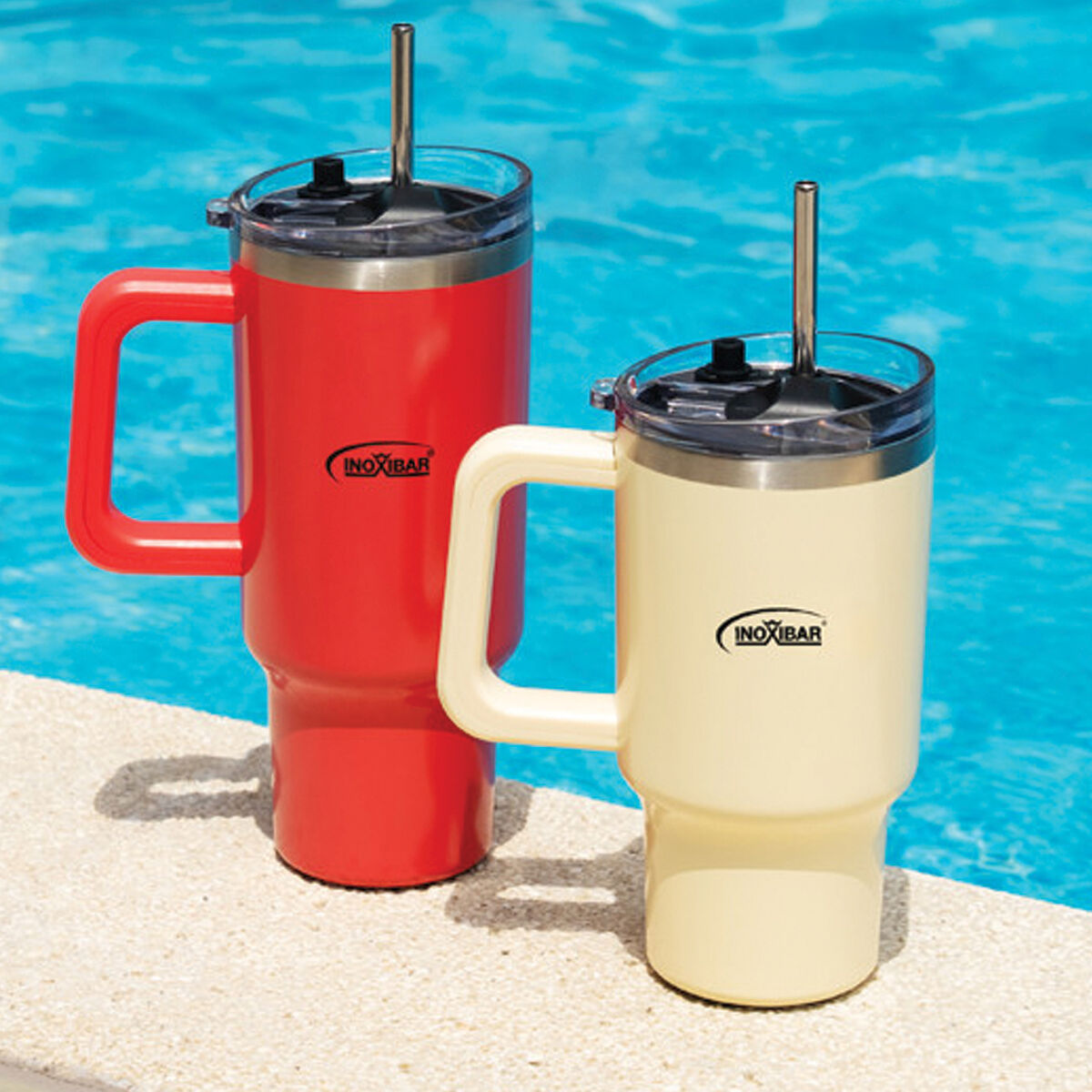 Thermal Cup with Lid Inoxibar Yellow 960 ml, view 2