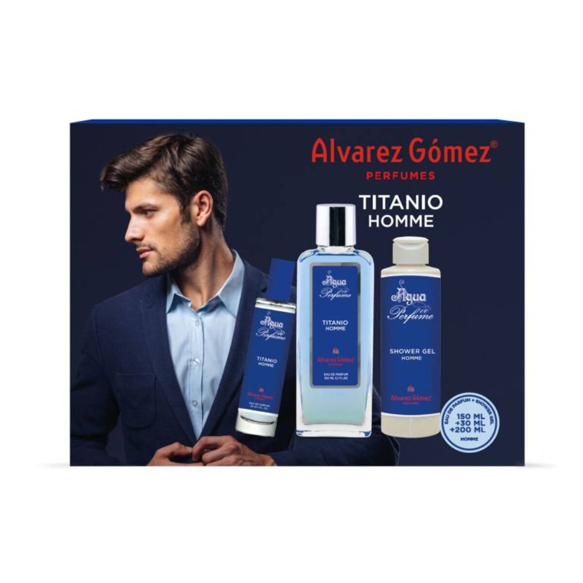 Set de Parfum Homme Alvarez Gomez Titanio Homme 3 Pièces