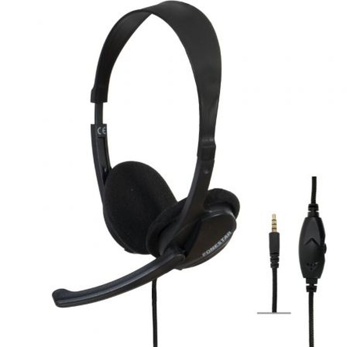 Headphones with Headband FONESTAR HOME-35 Black