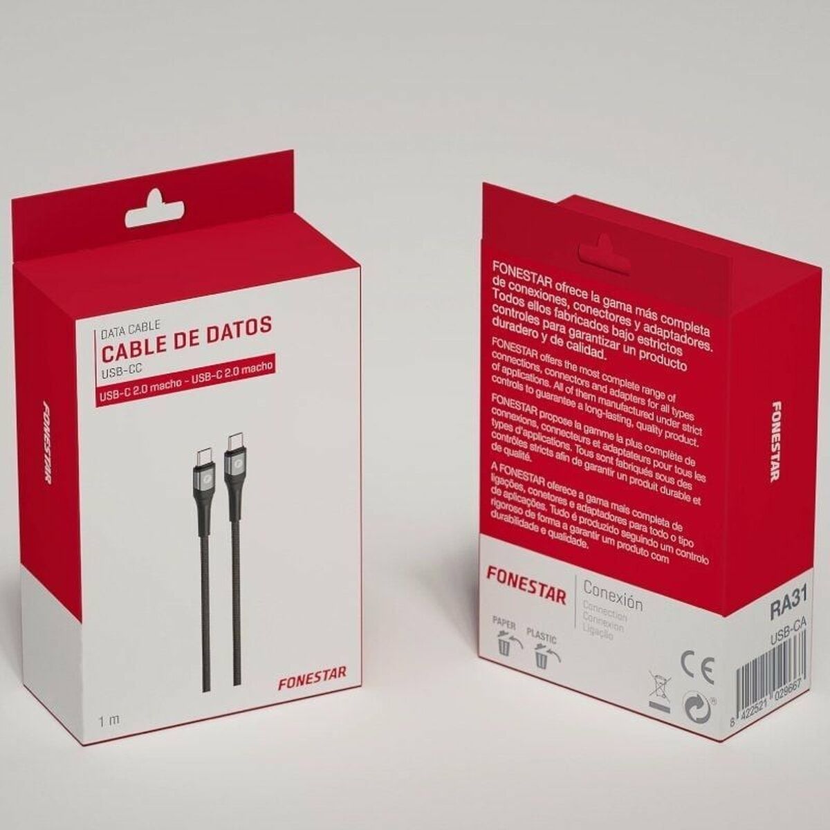 Image secondaire de Câble USB FONESTAR USB-CC 1 m