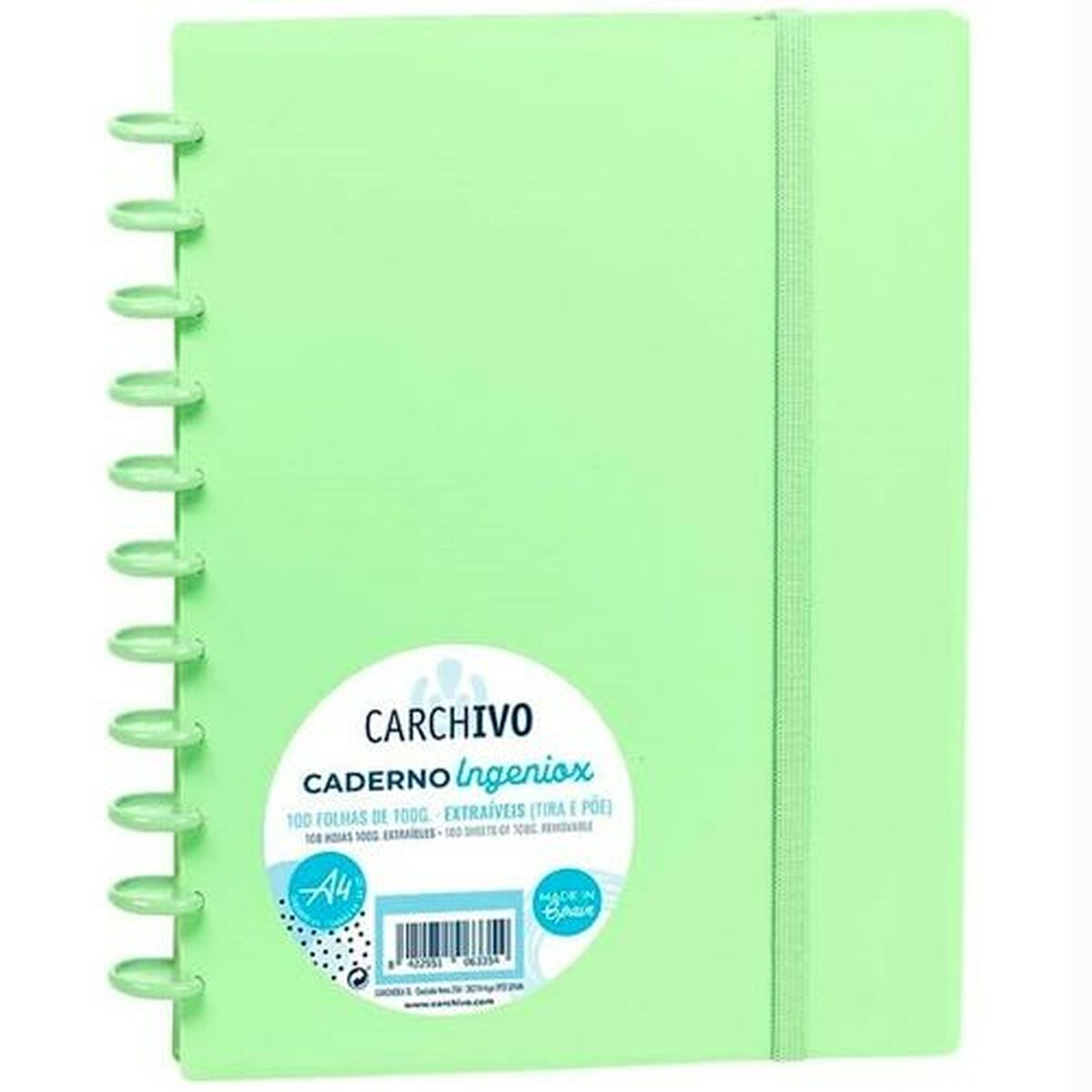 Cahier Carchivo Ingeniox A4 100 Volets Vert clair