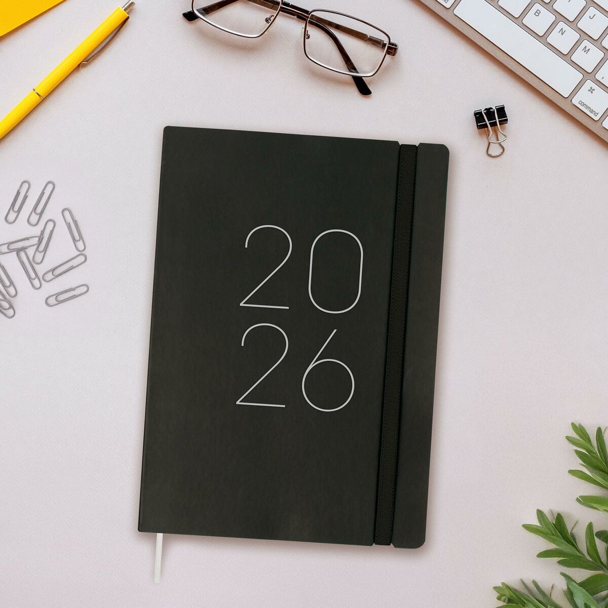 Diary Finocam FLEXI Black A5 14,8 x 21 cm 2026