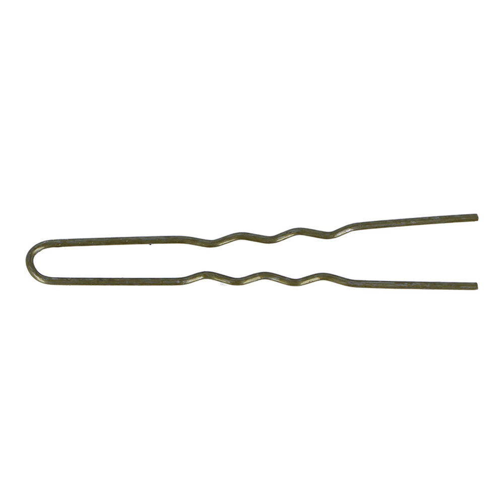 Haarspelden voor knotjes Eurostil Invisibles Brons (400 uds)(65 mm)
