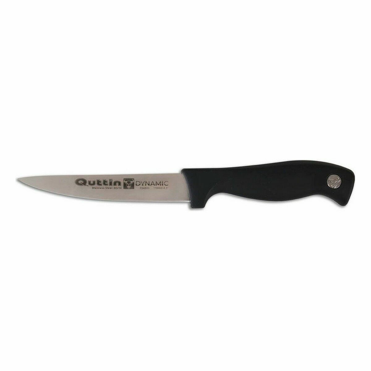Image secondaire de Couteau de cuisine Quttin Dynamic Noir Argenté 11 cm (24 Unités)