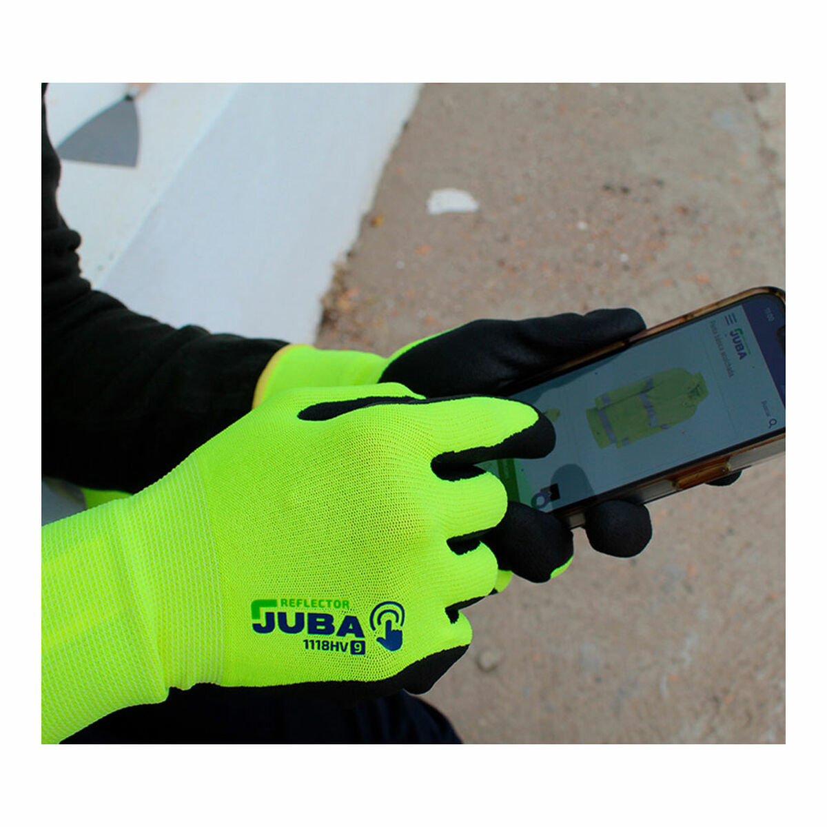 Image secondaire de Gants de travail JUBA Eco-Nit Foam Jaune