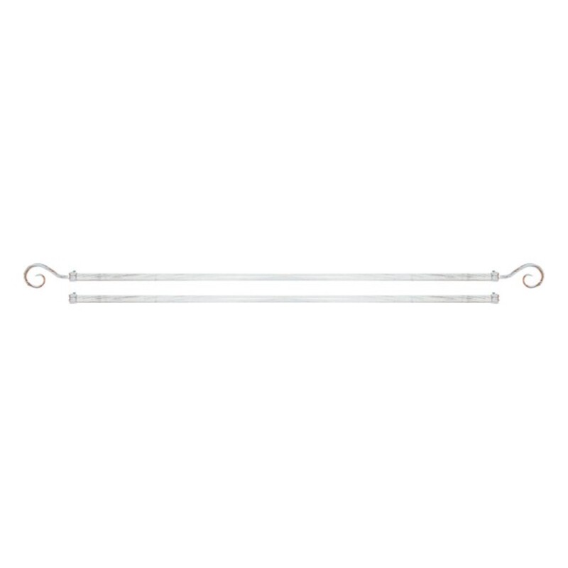 Curtain Bar DKD Home Decor Extendable White Metal (120 x 16 cm)