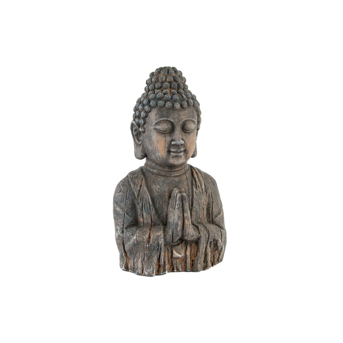 Dekorativ figur DKD Home Decor Glasfiber Grå Buddha Sten Glas (28 x 20 x 50 cm)