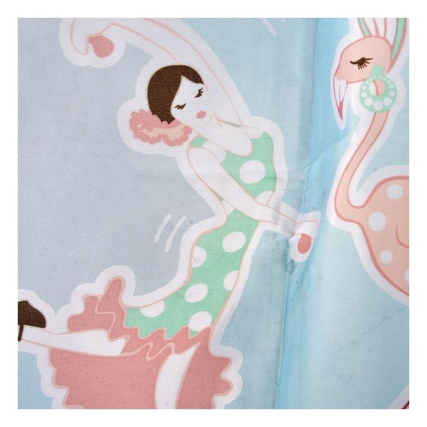 Brusebadsforhæng DKD Home Decor Flamenco Polyester (180 x 200 cm)