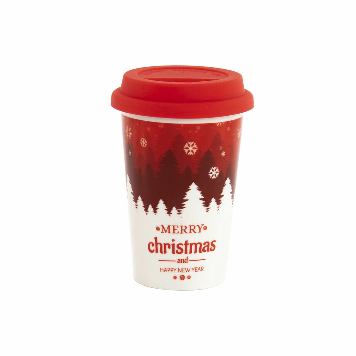 Tasse mug DKD Home Decor Rouge Silicone Porcelaine (400 ml)