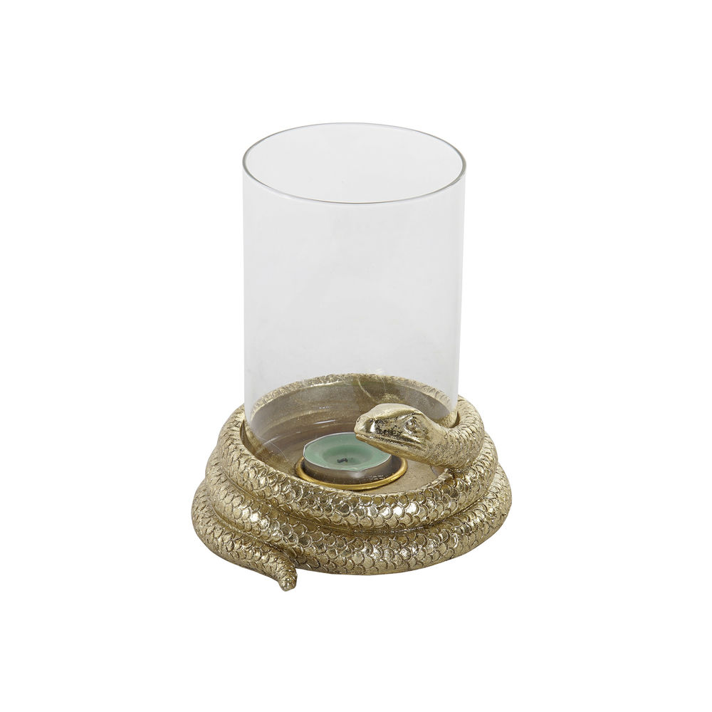 Candleholder DKD Home Decor Resin Golden Snake (15 x 13 x 16 cm)