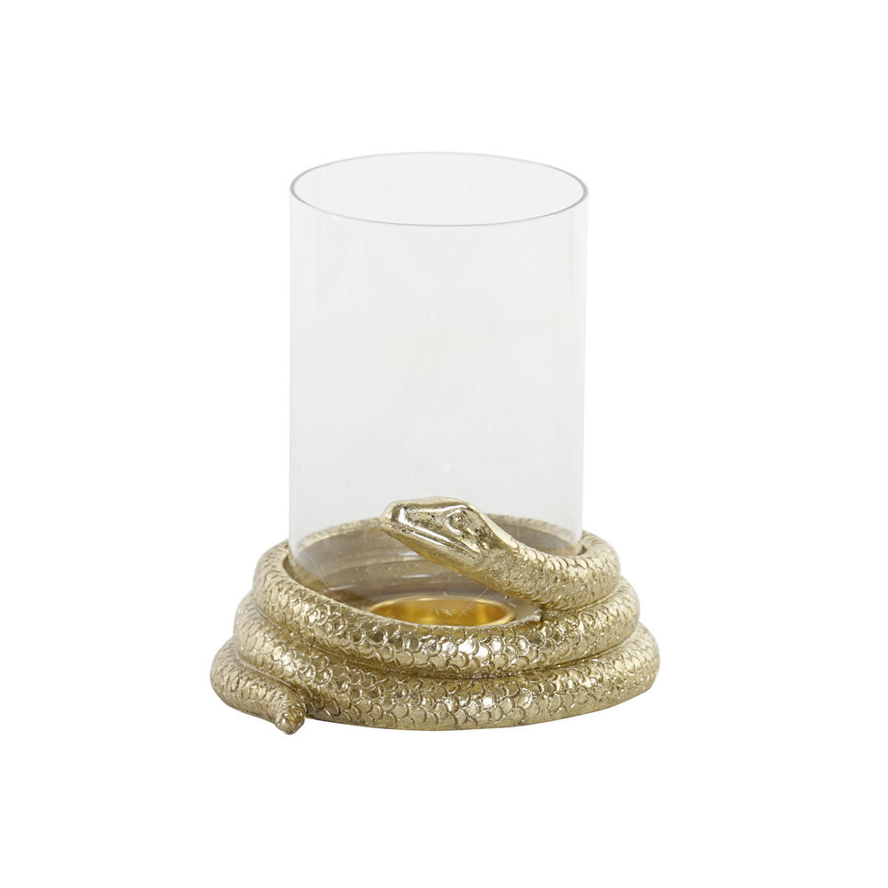 Candleholder DKD Home Decor Resin Golden Snake (15 x 13 x 16 cm)