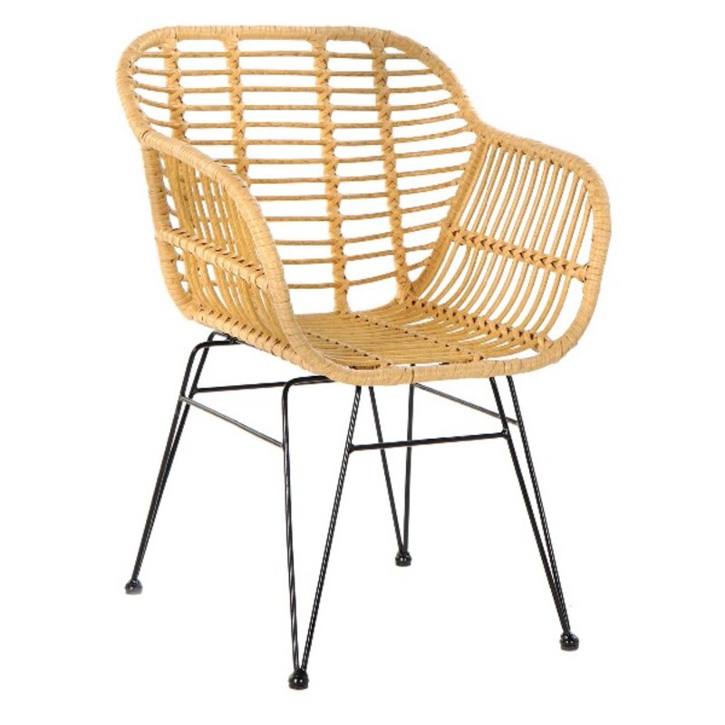 Garden chair DKD Home Decor Metal Rattan (57 x 62 x 81 cm)