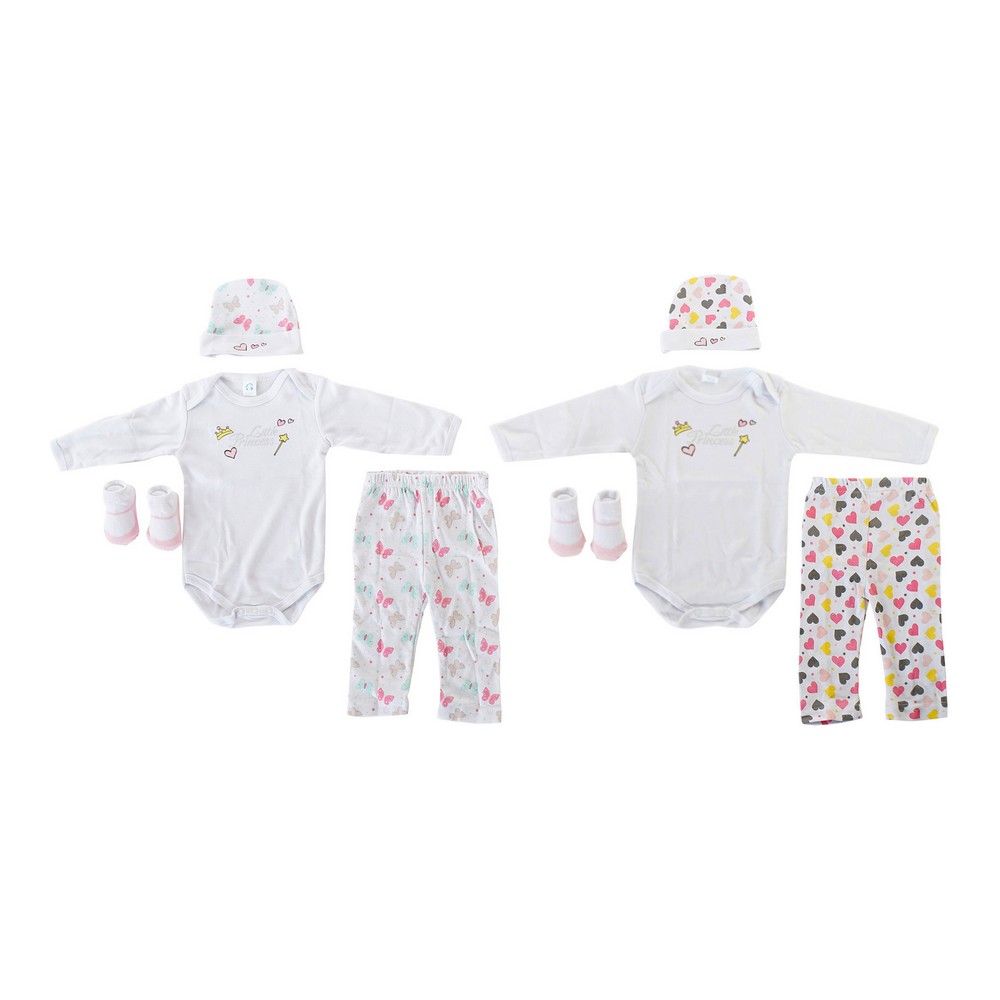 Gift Set for Babies DKD Home Decor 0-6 Months Cotton Hearts (2 pcs)