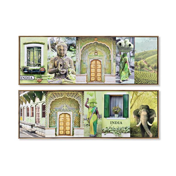 Slika DKD Home Decor Indijanka Lakiran (2 pcs) (120 x 2 x 40 cm)